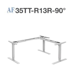L shape Height Adjustable Desk