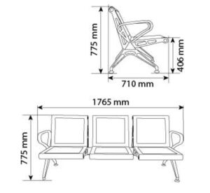 dimensions of 3 seater sofa