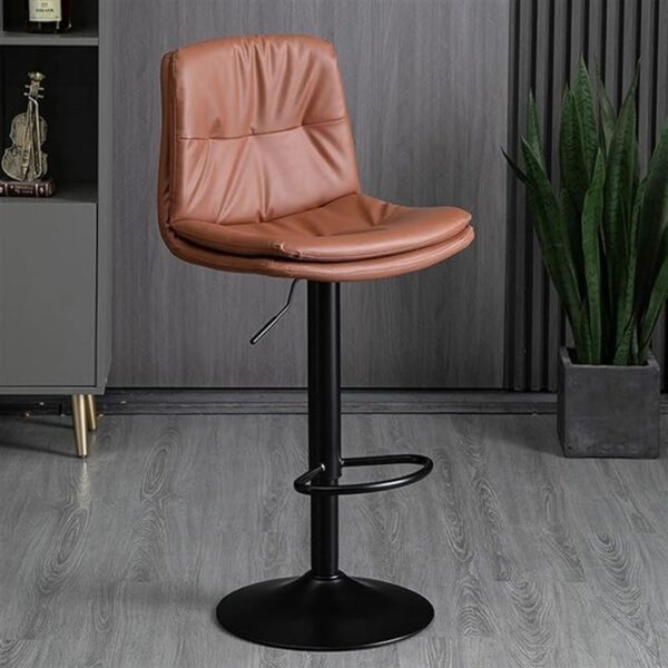 Brown comfortable high counter bar stool