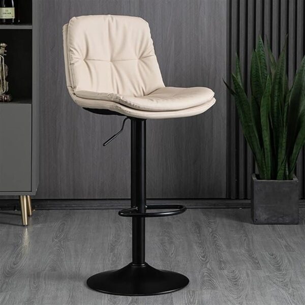 Comfortable High Counter Bar Stool in Leather Seat