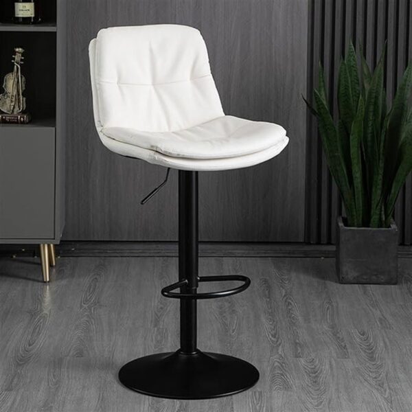 White Comfortable high bar stool