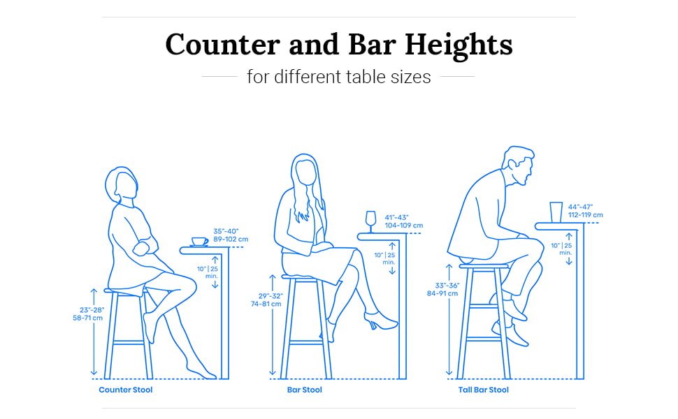 comfort with high bar stool