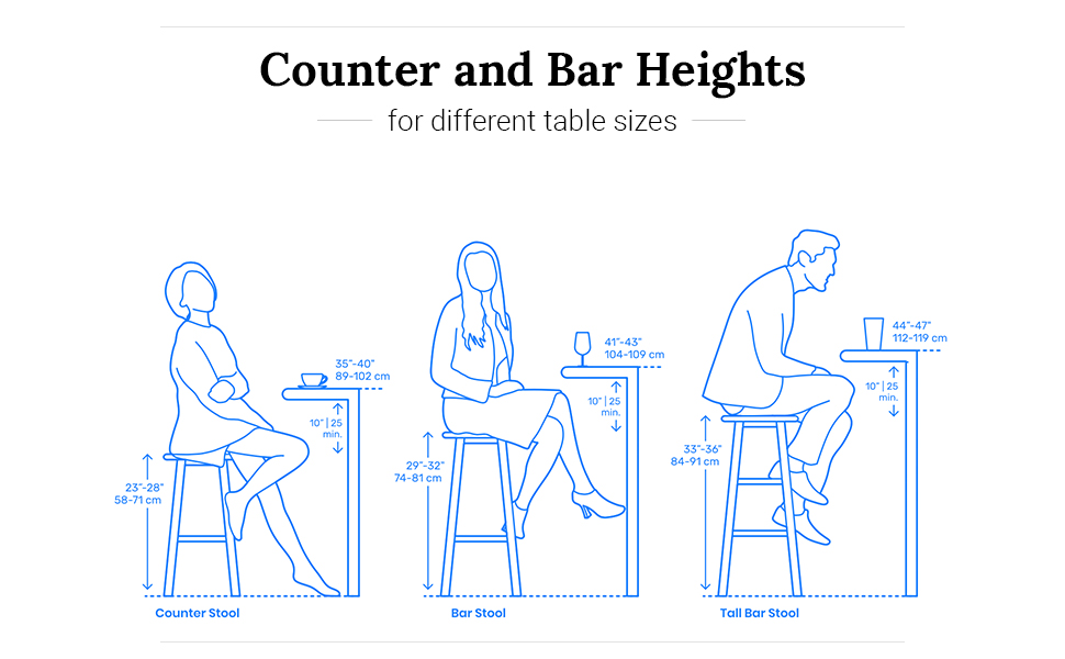 comfort with high bar stool