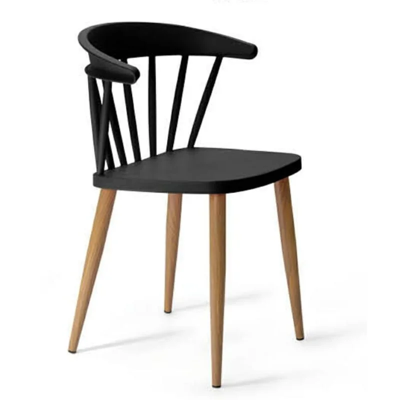 Black Color Wave Cafe Chair