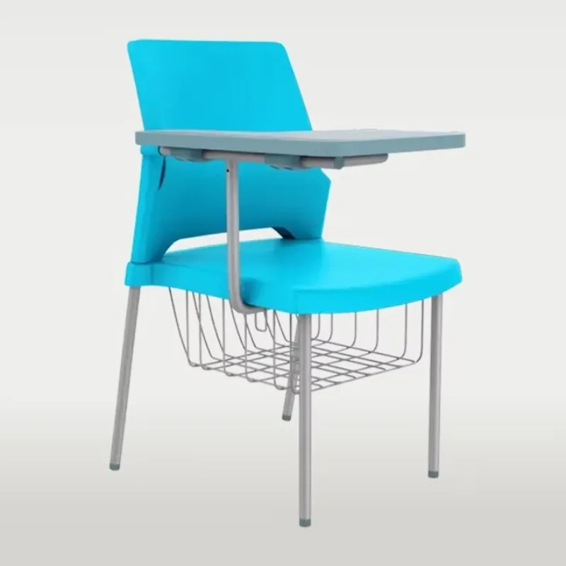 Unwind Training Room Chair With Writing Pad​ in Aqua Blue Color