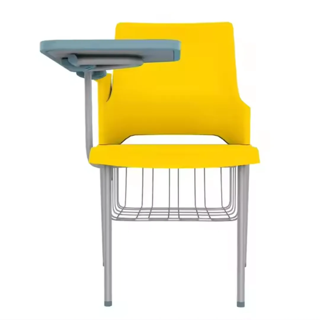 study chair with writing pad​ in Yellow Color