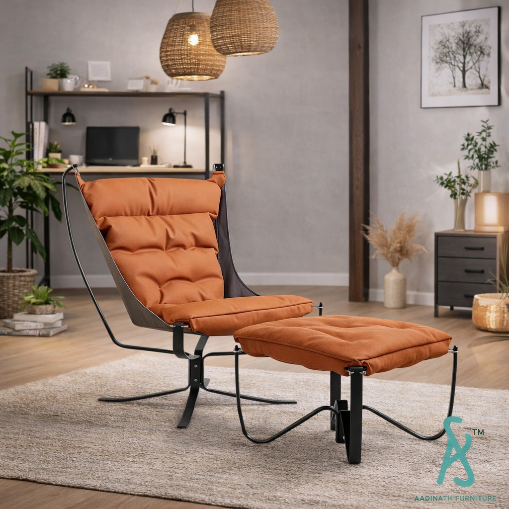 Comfortable Lounge Chair with Ottoman