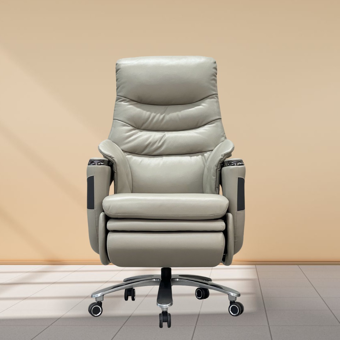 Aadinath Furniture - Best Online Furniture Store in India 22 Genuine Leather Luxury Office Recliner Chair