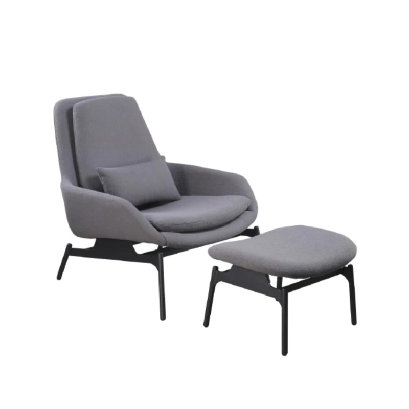 Modern Lounge Chair With Footrest