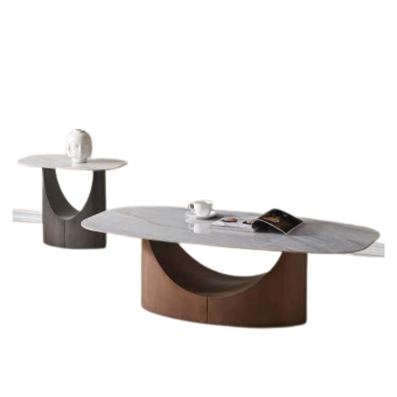 2 Seater Rectangular Wooden Frame Modern Coffee Table