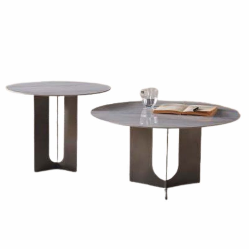 Modern Glass Top Coffee Table of 2 Set