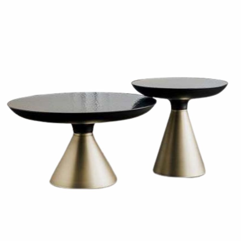 Round Glass Top Modern Side Table